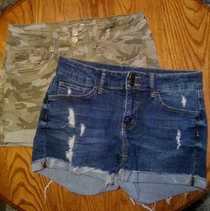 SO Midi Denim & Camo Shorts Lot